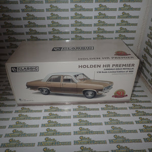Classic Carlectables - 1/18 Scale - 18605 Holden HR Premier in Landale Gold Metallic Diecast Scale Model Replica