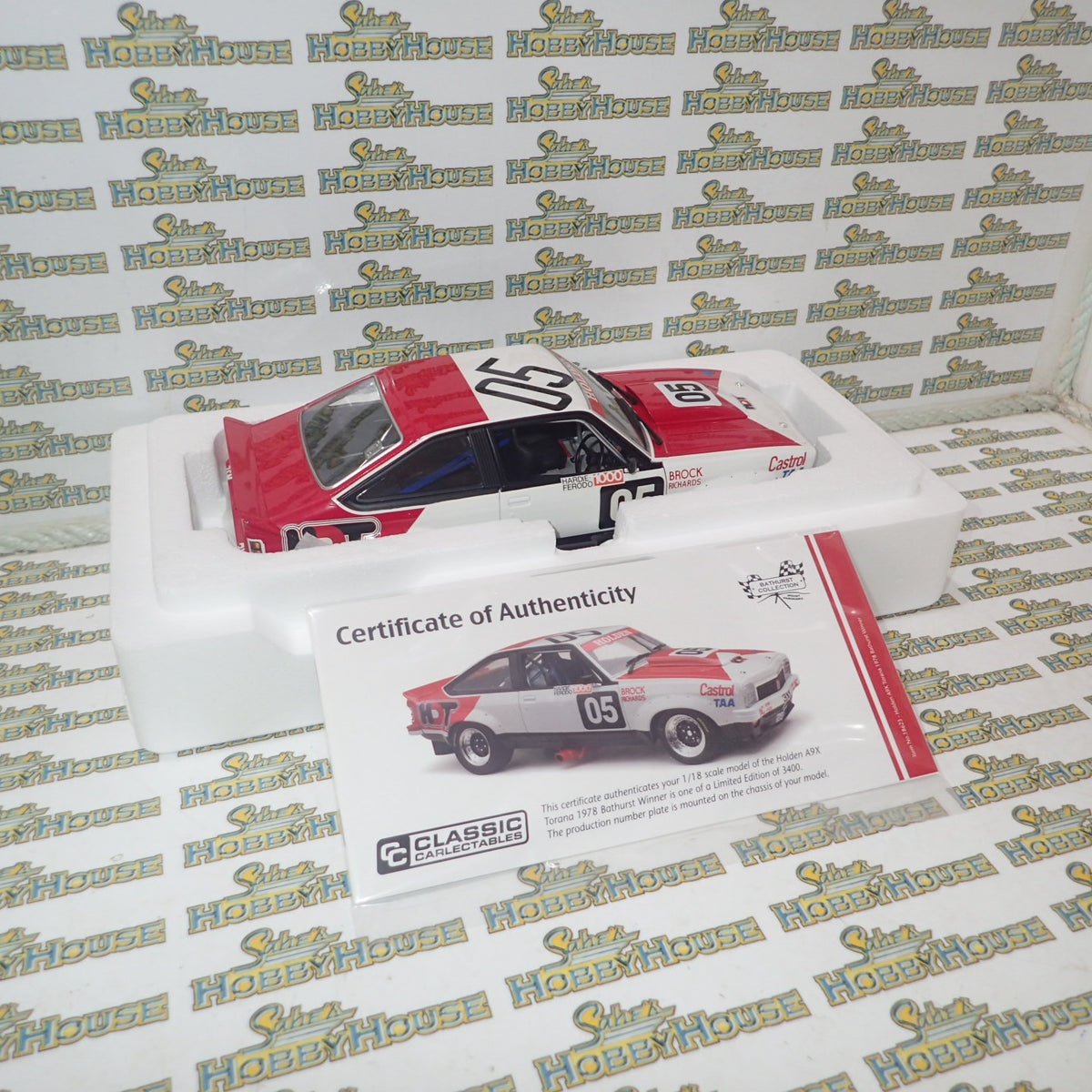 CLASSIC CARLECTABLES 18623 - 1:18 HOLDEN A9X TORANA 1978 BATHURST WINNER SCALE DIECAST REPLICA