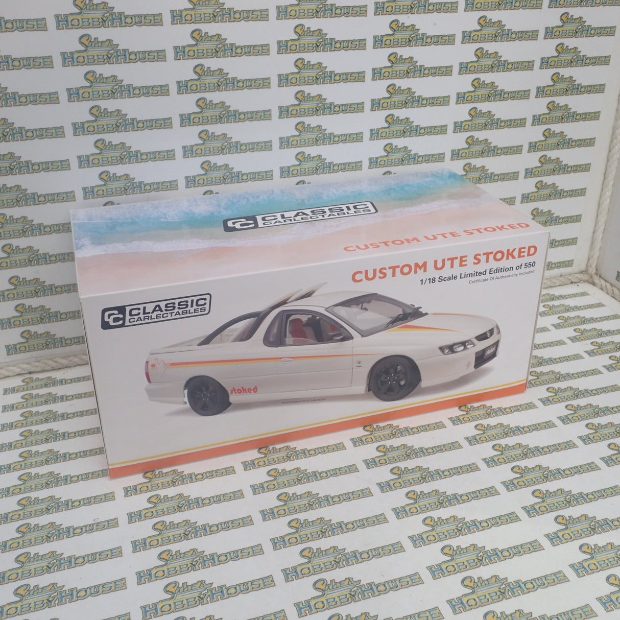 Classic Carlectables 18666 - 1/18 Scale Custom Ute "STOKED" Diecast Scale Model Replica