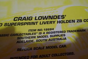 Classic Carlectables 18684 - 1/18 Scale Holden ZB Commodore #888 Craig Lowndes 2018 National Storage Auckland Supersprint Livery Diecast Scale Model Replica
