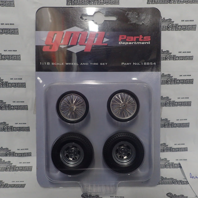 GMP 18854 - 1/18 Scale Vintage Dragster Wheel & Tire Set