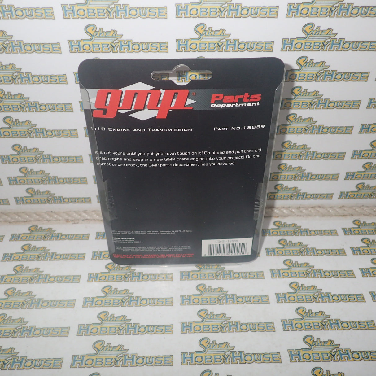 GMP 18889 - 1/18 Scale Supercharged 5.0 302 Drag Engine & Transmission Replica