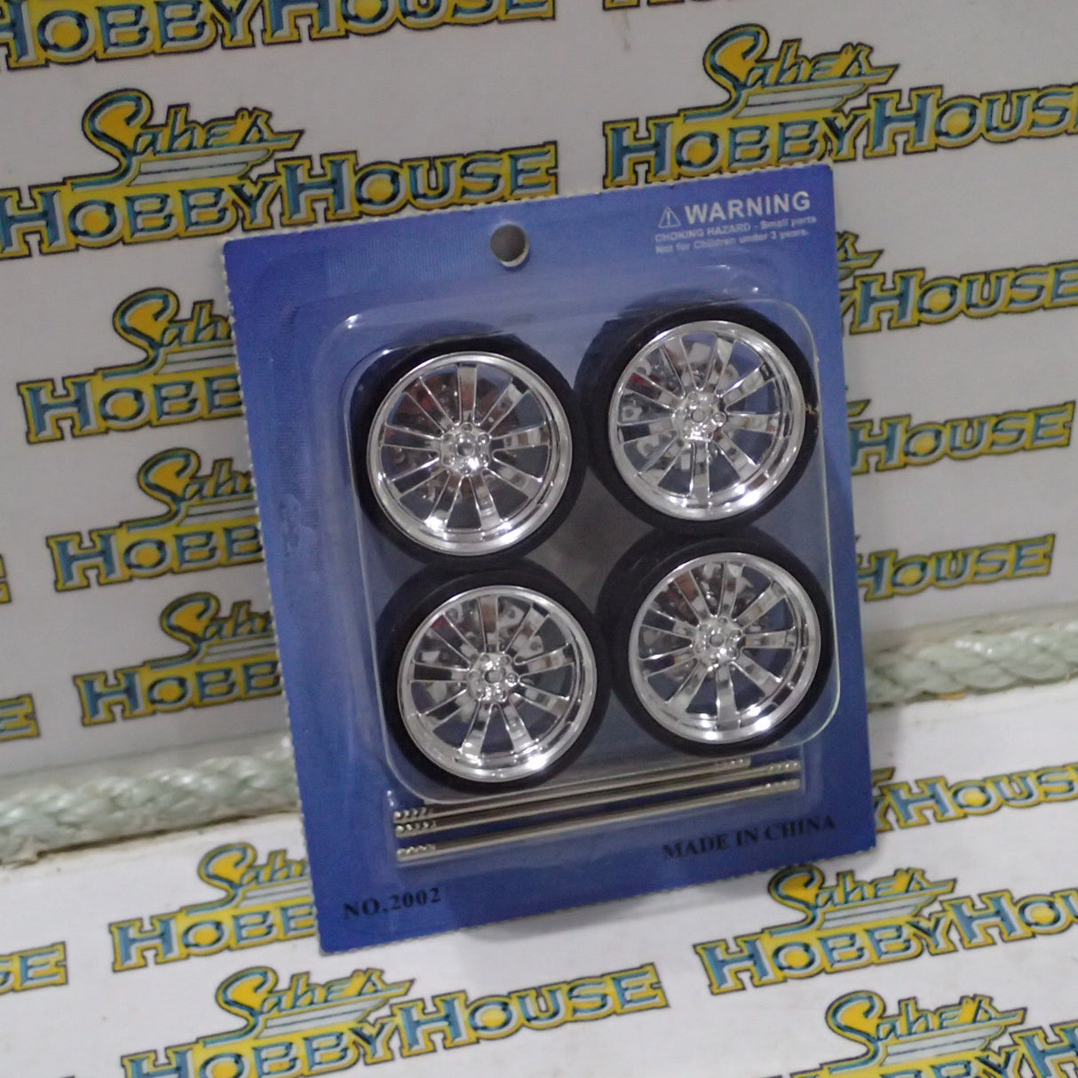 Car Wheels 2002 -B - 1/24 to 1/18 Scale Wheel & Tire Set