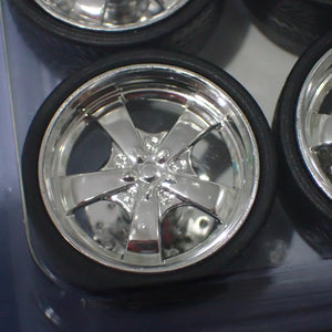 Car Wheels 2002 -C - 1/24 to 1/18 Scale Wheel & Tire Set