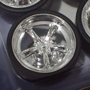 Car Wheels 2002 -D - 1/24 to 1/18 Scale Wheel & Tire Set