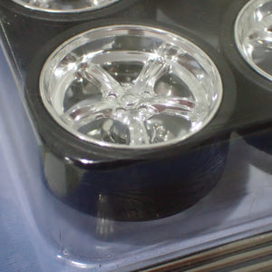 Car Wheels 2002 -D - 1/24 to 1/18 Scale Wheel & Tire Set