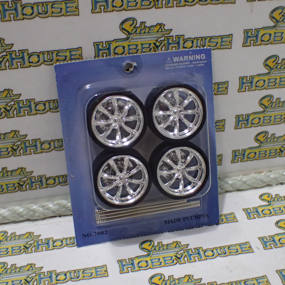 Car Wheels 2002 -E - 1/24 to 1/18 Scale Wheel & Tire Set