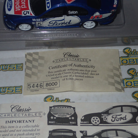 Classic Carlectables 2005-1 - 1/43 Scale Glenn Seton FTR Racing AU Falcon 1/8000 ltd ed
