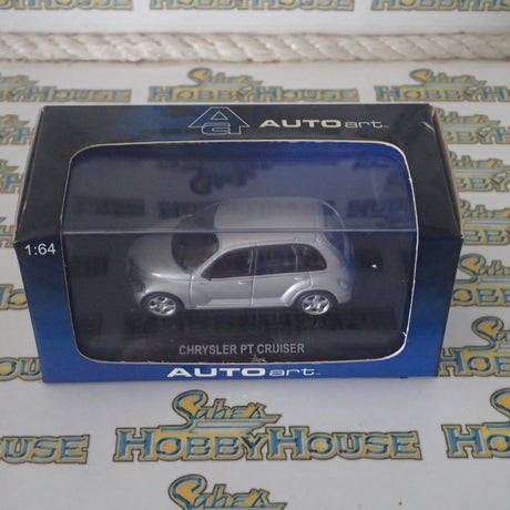AutoArt 20061 - 1/64 Scale 2001 Chrysler PT Cruiser in Silver Diecast Model Replica