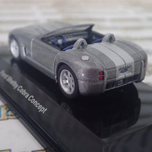 AutoArt 20541 - 1/64 Scale 2004 Ford Shelby Cobra Concept Car in Tungsten Silver w/Grey Diecast Model Replica