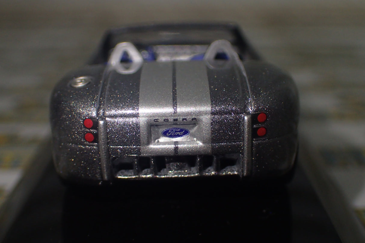 AutoArt 20541 - 1/64 Scale 2004 Ford Shelby Cobra Concept Car in Tungsten Silver w/Grey Diecast Model Replica