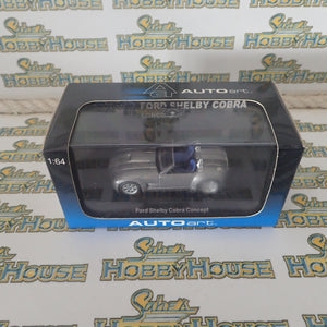 AutoArt 20541 - 1/64 Scale 2004 Ford Shelby Cobra Concept Car in Tungsten Silver w/Grey Diecast Model Replica