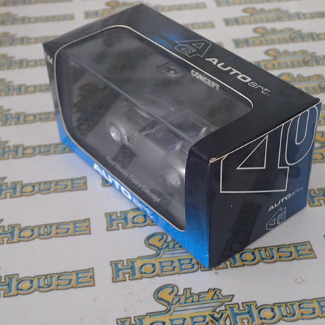 AutoArt 20541 - 1/64 Scale 2004 Ford Shelby Cobra Concept Car in Tungsten Silver w/Grey Diecast Model Replica