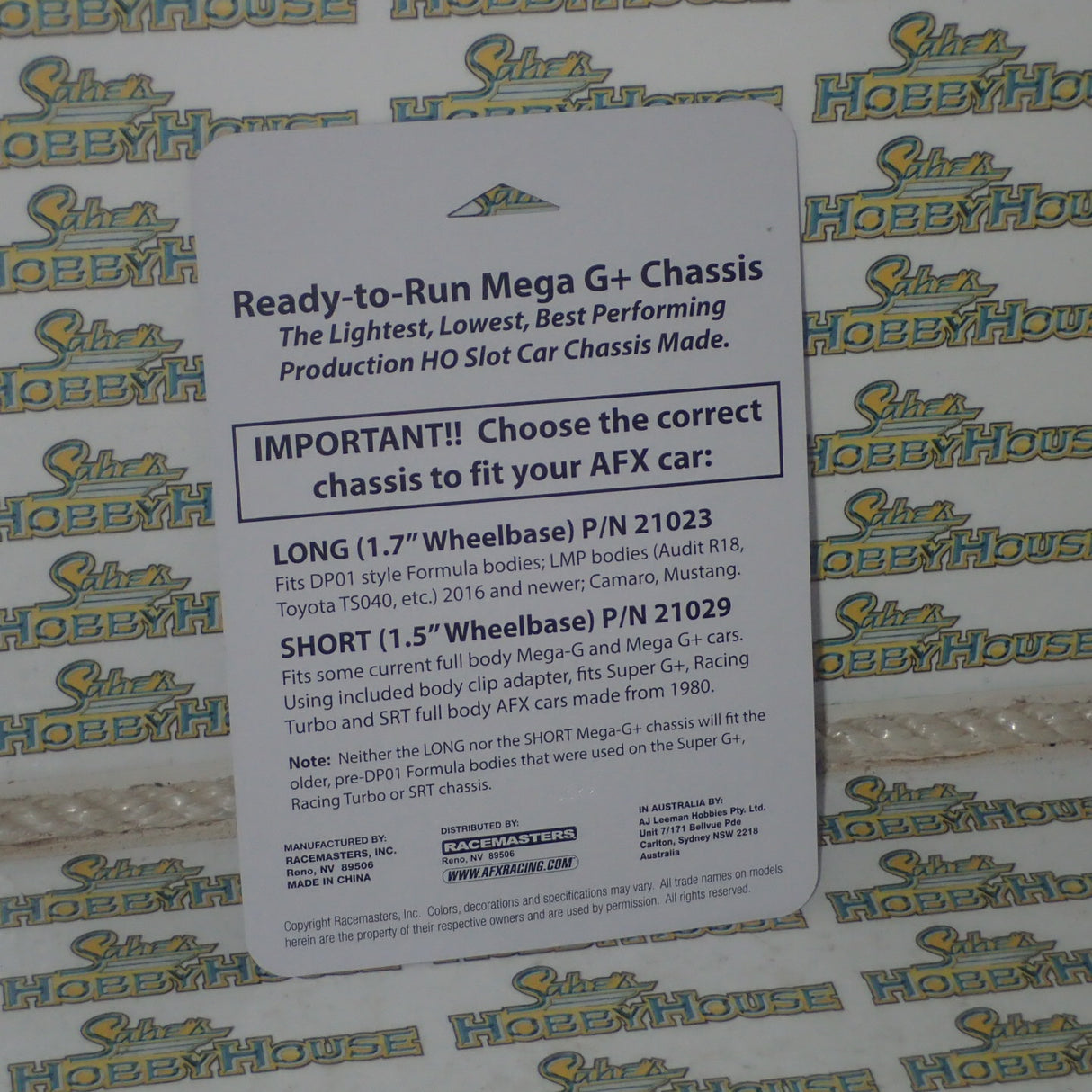 AFX 21023 - 1/64 Scale Mega G+ Series Rolling Chassis Long for Slot Car