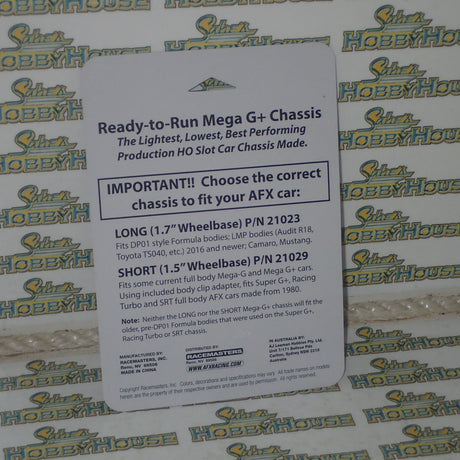 AFX 21023 - 1/64 Scale Mega G+ Series Rolling Chassis Long for Slot Car