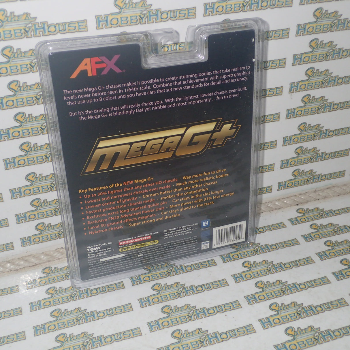 AFX 21025 - 1/64 Scale Mega-G+ Series Ford Fusion Stocker White Paintable Slot Car