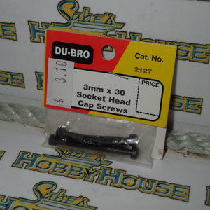 Dubro 2127 - 3mm x 30 Socket Head Cap Screws
