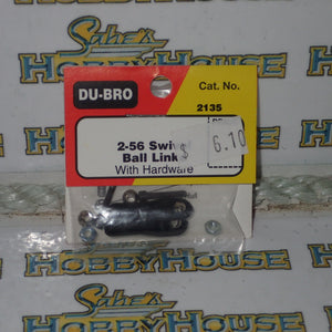 Dubro 2135 - 2-56 Swivel Ball Link with Hardware