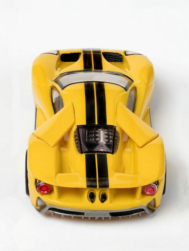AFX – 1/64 Scale – 22029 Ford GT – Triple Yellow slot car