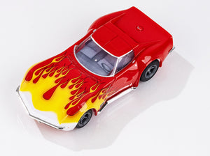 AFX 22055 - 1/64 Scale CORVETTE 1970 RED/YEL WILDFIRE