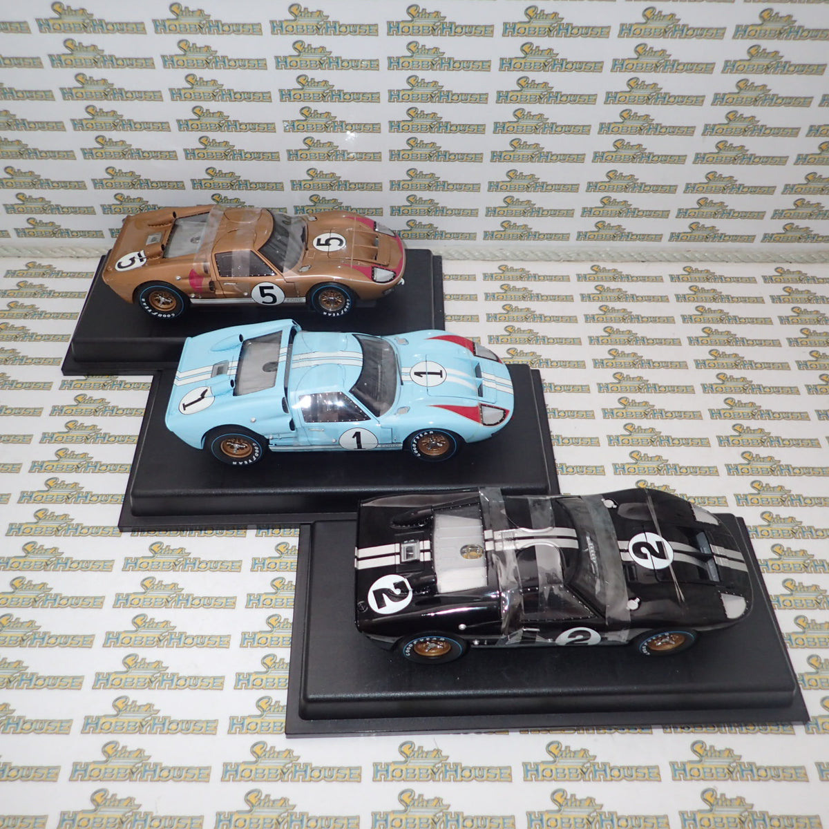 Shelby Collectibles 223168 - Set of 3 1/18 Scale Exclusive 50th Anniversary Edition of Ford's 1-2-3 Finish at the 1966 24 Hours of Le Mans.