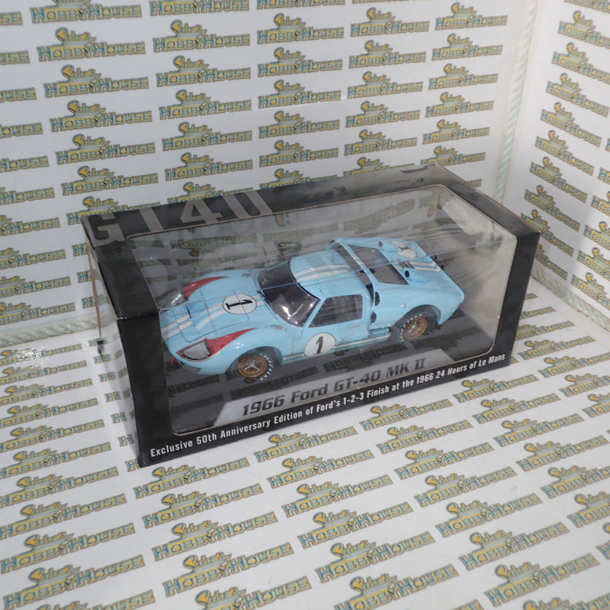 Shelby Collectibles 223168 - Set of 3 1/18 Scale Exclusive 50th Anniversary Edition of Ford's 1-2-3 Finish at the 1966 24 Hours of Le Mans.