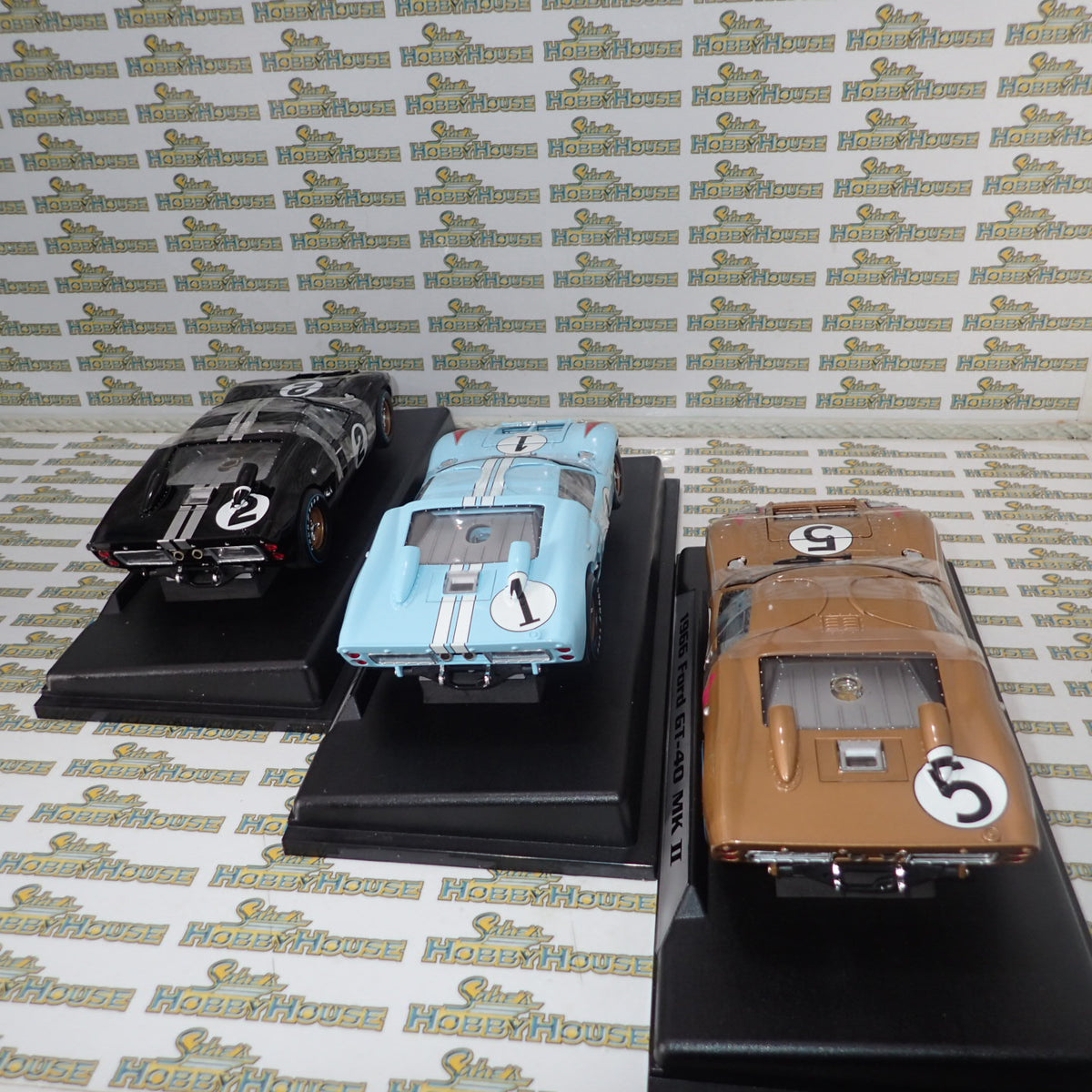Shelby Collectibles 223168 - Set of 3 1/18 Scale Exclusive 50th Anniversary Edition of Ford's 1-2-3 Finish at the 1966 24 Hours of Le Mans.