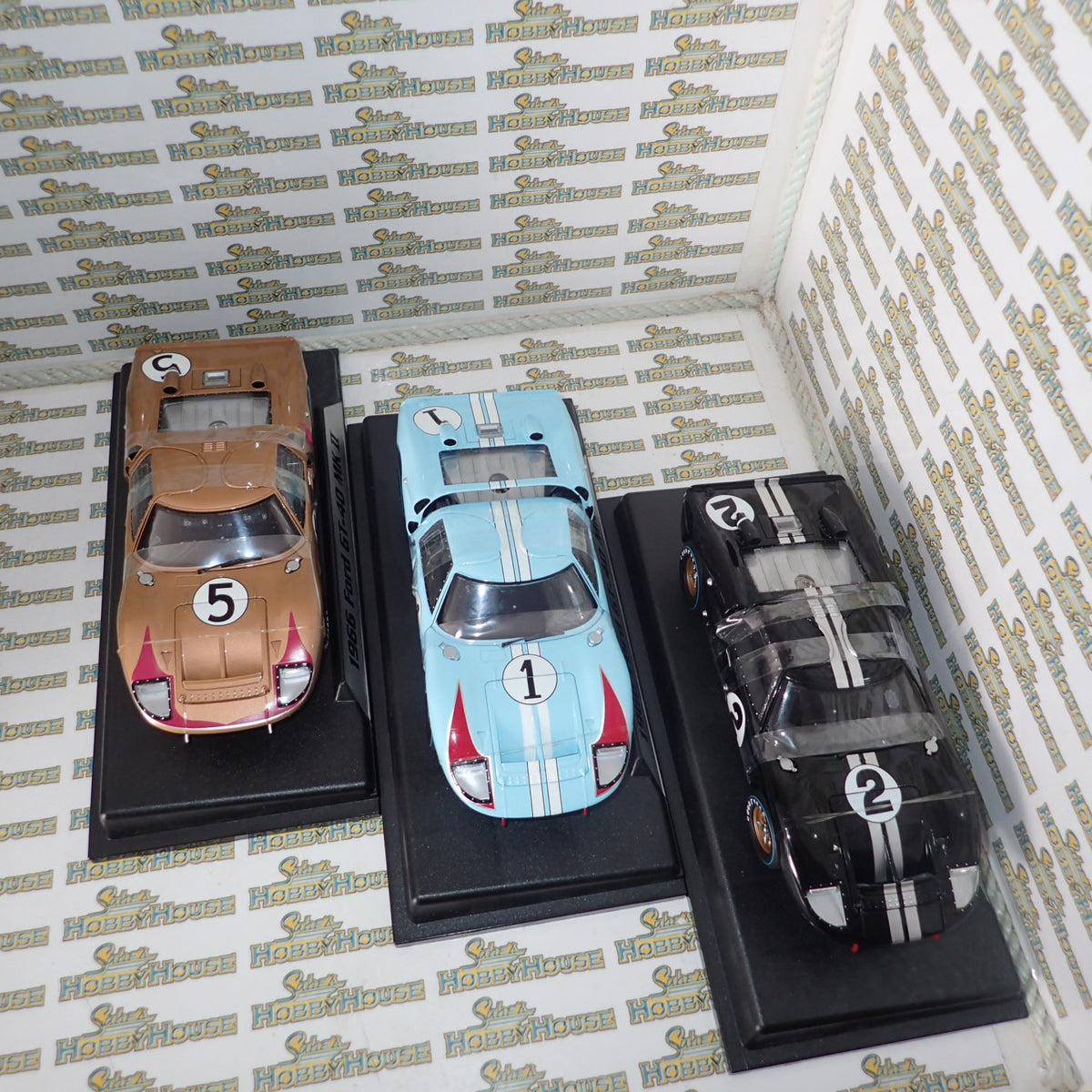 Shelby Collectibles 223168 - Set of 3 1/18 Scale Exclusive 50th Anniversary Edition of Ford's 1-2-3 Finish at the 1966 24 Hours of Le Mans.