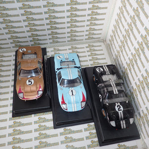 Shelby Collectibles 223168 - Set of 3 1/18 Scale Exclusive 50th Anniversary Edition of Ford's 1-2-3 Finish at the 1966 24 Hours of Le Mans.