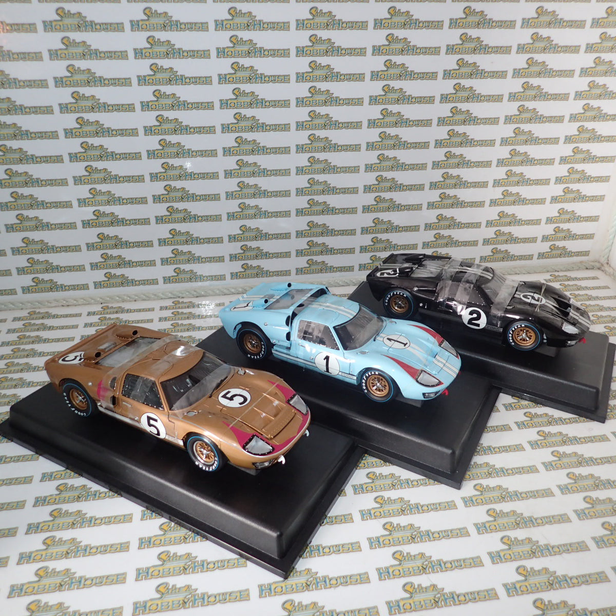 Shelby Collectibles 223168 - Set of 3 1/18 Scale Exclusive 50th Anniversary Edition of Ford's 1-2-3 Finish at the 1966 24 Hours of Le Mans.