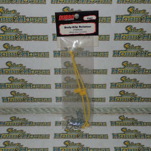 DUBRO 2247 Racing - Body-Klip Retainer (Yellow) with Body Klips