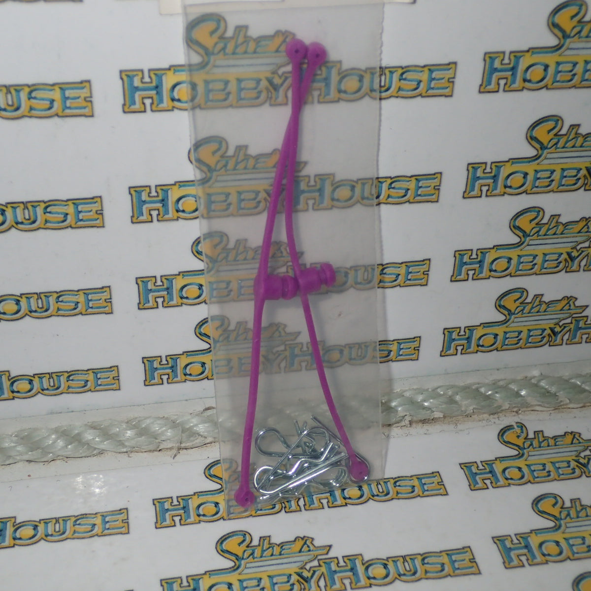DUBRO 2250 Racing - Body-Klip Retainer (Purple) with Body Klips