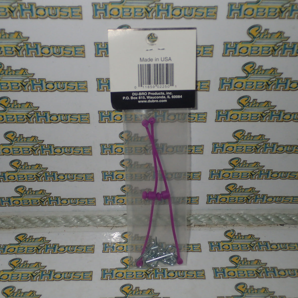DUBRO 2250 Racing - Body-Klip Retainer (Purple) with Body Klips