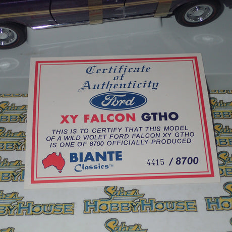 Biante 22726 - 1:18 XY Falcon GTHO - Wild Violet Die-Cast Replica