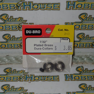 Dubro 243 - 7/32" Plated Brass Dura-Collars