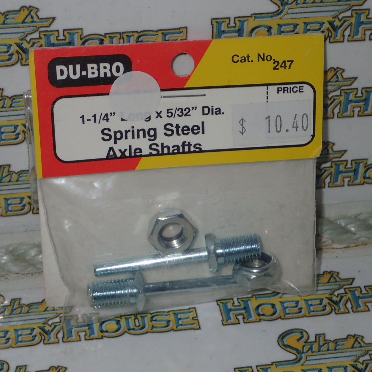 Dubro 247 - 1-1/4" Long x 5/32" Dia. Spring Steel Axle Shafts