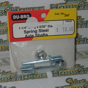 Dubro 247 - 1-1/4" Long x 5/32" Dia. Spring Steel Axle Shafts