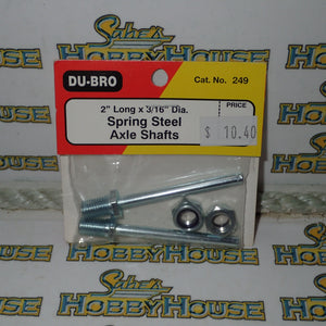 Dubro 249 - 2" Long x 3/16" Dia. Spring Steel Axle Shafts