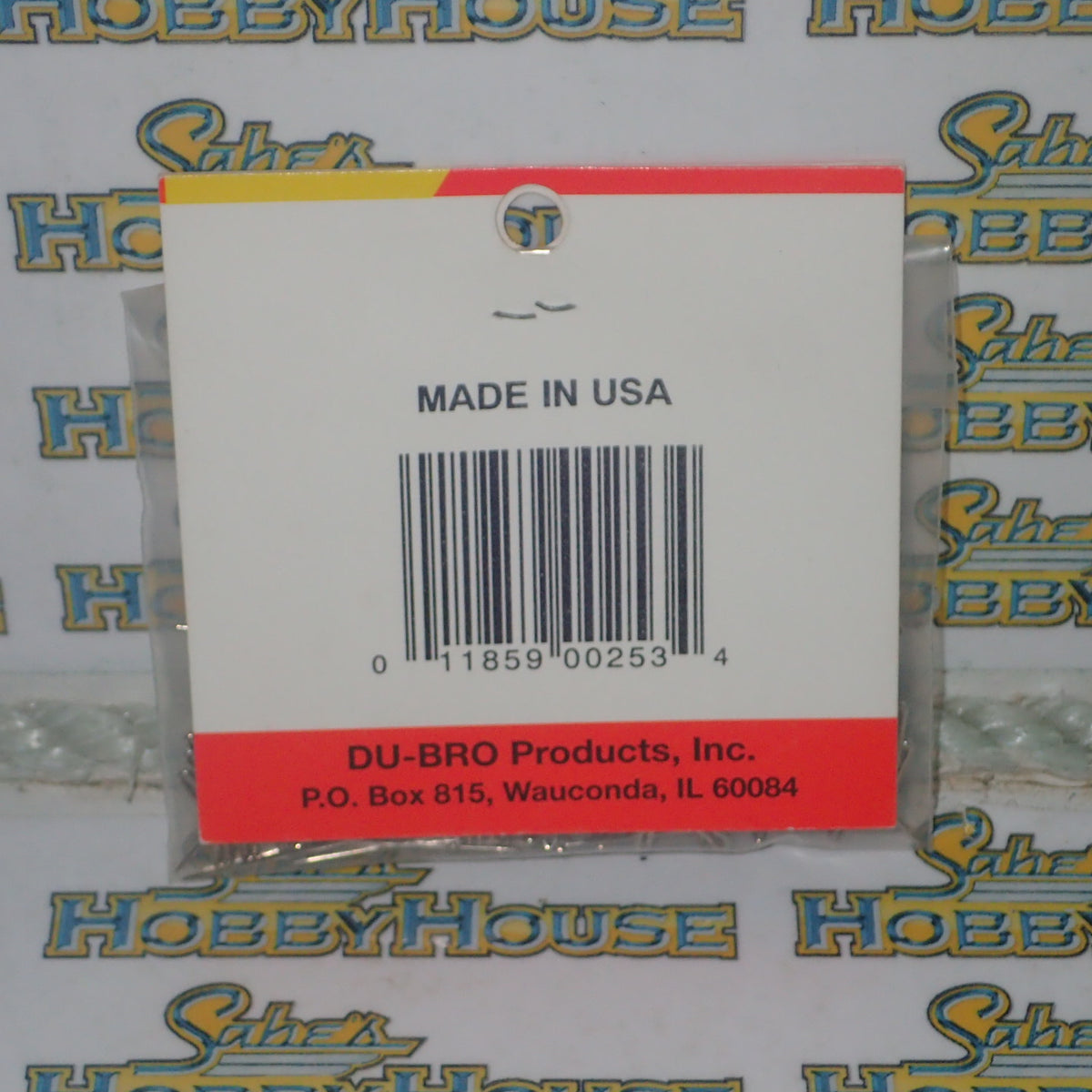 Dubro 253 - 100 Nickel Plated T-Pins Medium 1-1/4" Long