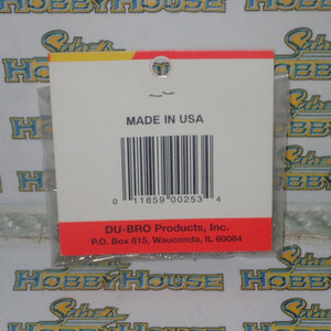 Dubro 253 - 100 Nickel Plated T-Pins Medium 1-1/4" Long