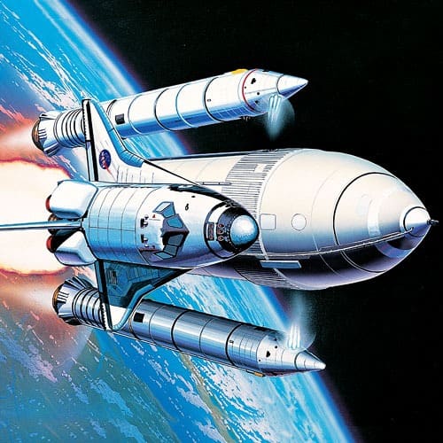 Academy 12707 - 1/288 Scale SPACE SHUTTLE W/BOOSTER ROCKET