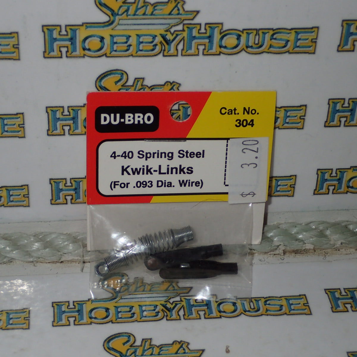 Dubro 304 - 4-40 Spring Steel Kwik-Links (For. 093 Dia. Wire)