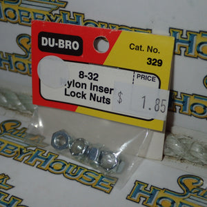 Dubro 329 - 8/32 Nylon Insert Lock Nuts (Standard)
