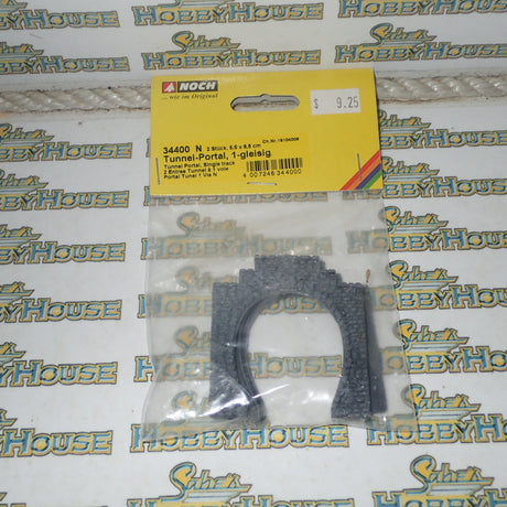 NOCH 34400 - N Scale -Tunnel Portal, Plastic, Single Track, 2 pcs. each 5.5 x 6.5 cm