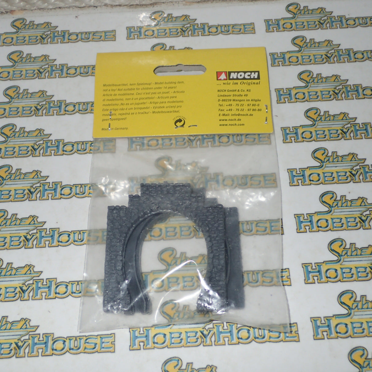 NOCH 34400 - N Scale -Tunnel Portal, Plastic, Single Track, 2 pcs. each 5.5 x 6.5 cm