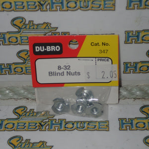 Dubro 347 - 8-32 Blind Nuts Pack of 4