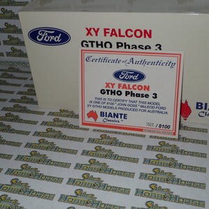 Biante AutoArt - 87182 1/18 Scale XY Falcon GTHO Phase 3 John Goss McLeod Ford.