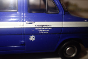 Minichamps 400 082491 - 1/43 Scale - Ford Transit 1977 Bus "THW Koin-Nord" Diecast Model Replica