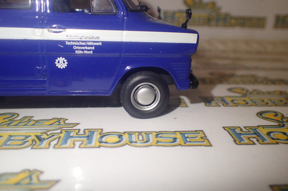 Minichamps 400 082491 - 1/43 Scale - Ford Transit 1977 Bus "THW Koin-Nord" Diecast Model Replica