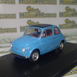 Minichamps 400 121601 - 1/43 Scale Fiat 500 1965 Blue Diecast Scale Model Replica